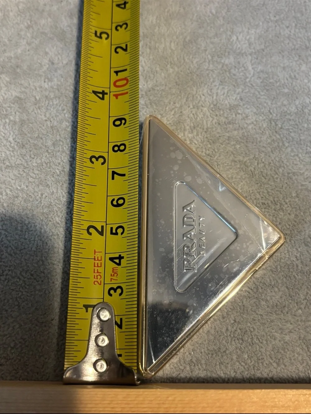 Prada Gold & Silver Triangle double sided mirror